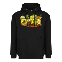 Black pineapple farm fresh coffee cups Heavyweight Hoodie - Zillion Design Studio