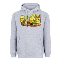 Heather Grey pineapple farm fresh coffee cups Heavyweight Hoodie - Zillion Design Studio