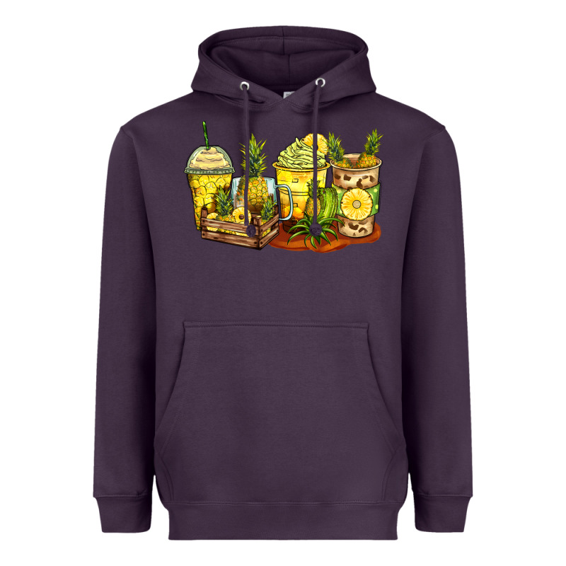 Pineapple Farm Fresh Coffee Cups Heavyweight Hoodie by Zillion Design Studio | Teevron