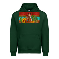 Forest Green aztec horse cactus and sunflowers license plate template Urban Hoodie - Artiststas