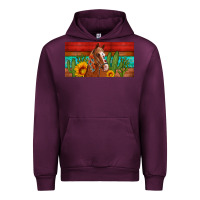 Mauve Wine aztec horse cactus and sunflowers license plate template Urban Hoodie - Artiststas