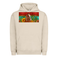 Pigment French Oak aztec horse cactus and sunflowers license plate template Urban Hoodie - Artiststas