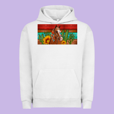 Aztec Horse Cactus And Sunflowers License Plate Template Urban Hoodie Designed By Artiststas