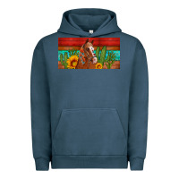 Pigment Midnight Navy aztec horse cactus and sunflowers license plate template Urban Hoodie - Artiststas