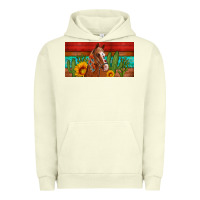 Pigment Pistachio aztec horse cactus and sunflowers license plate template Urban Hoodie - Artiststas