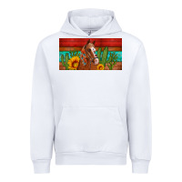 White aztec horse cactus and sunflowers license plate template Urban Hoodie - Artiststas