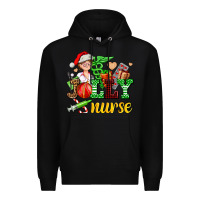 Black jolly nurse with Christmas element Premium Hoodie - AdoDesignShop