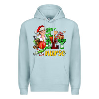 Blue Mist jolly nurse with Christmas element Premium Hoodie - AdoDesignShop