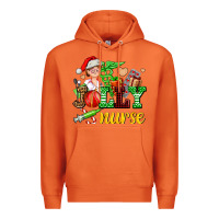 Carrot jolly nurse with Christmas element Premium Hoodie - AdoDesignShop