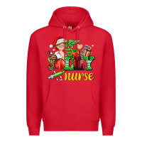 Red jolly nurse with Christmas element Premium Hoodie - AdoDesignShop