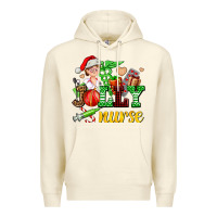 Sandshell jolly nurse with Christmas element Premium Hoodie - AdoDesignShop