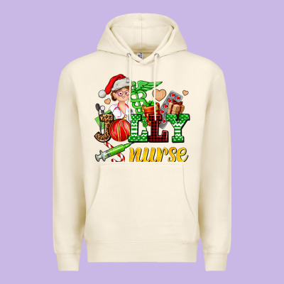 Jolly Nurse With Christmas Element Premium Hoodie Designed By Adodesignshop