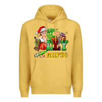 Antique Gold jolly nurse with Christmas element Premium Hoodie - AdoDesignShop