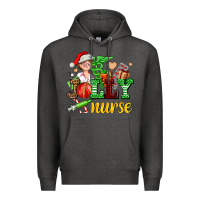 Charcoal Heather jolly nurse with Christmas element Premium Hoodie - AdoDesignShop