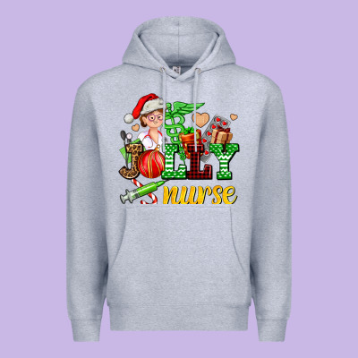 Jolly Nurse With Christmas Element Premium Hoodie Designed By Adodesignshop