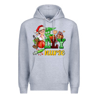 Heather Grey jolly nurse with Christmas element Premium Hoodie - AdoDesignShop