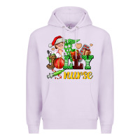 Lilac jolly nurse with Christmas element Premium Hoodie - AdoDesignShop