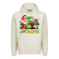 Oatmeal Heather jolly nurse with Christmas element Premium Hoodie - AdoDesignShop