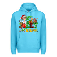 Ocean Blue jolly nurse with Christmas element Premium Hoodie - AdoDesignShop