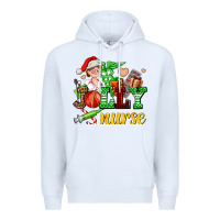 White jolly nurse with Christmas element Premium Hoodie - AdoDesignShop