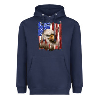 Navy usa flag with eagle head Heavyweight Hoodie - texasbilliewilder