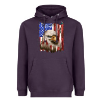 Plum usa flag with eagle head Heavyweight Hoodie - texasbilliewilder