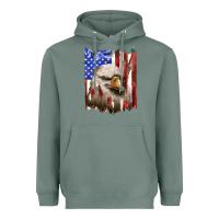 Sage usa flag with eagle head Heavyweight Hoodie - texasbilliewilder