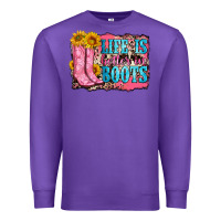 Purple life is better in boots Premium Sweatshirt - Zillion Design Studio