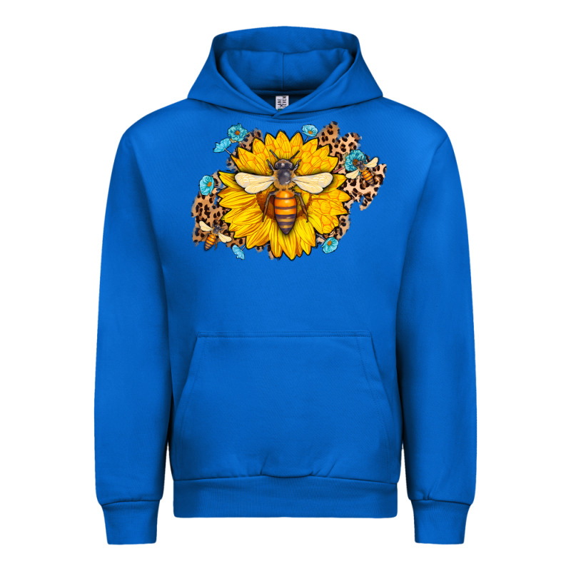 Bee Sunflower Leopard Urban Hoodie by AdoDesignShop | Teevron