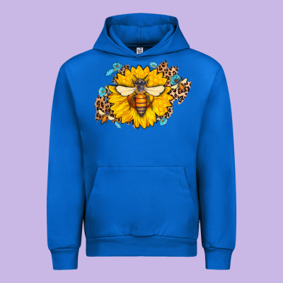Bee Sunflower Leopard Urban Hoodie Designed By Adodesignshop