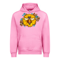Fuchsia Pink bee sunflower leopard Urban Hoodie - AdoDesignShop