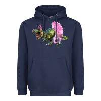 Navy balerina t rex dinosaur with tutu Heavyweight Hoodie - RanaPortraitStore