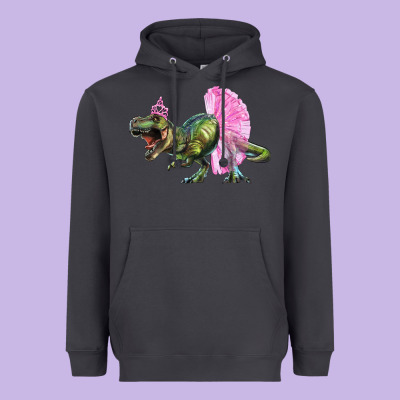 Heavyweight Hoodie balerina t rex dinosaur with tutu