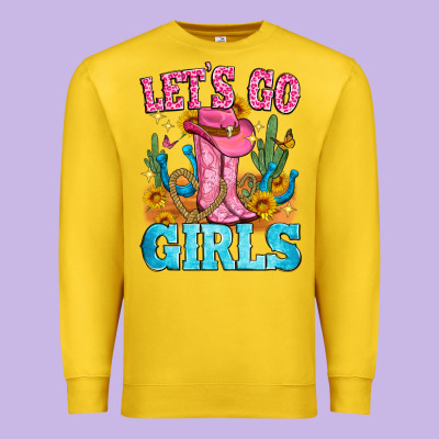 Let's Go Girls Premium Sweatshirt Designed By Zillion Design Studio