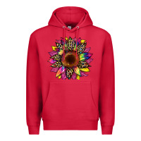 Cardinal tie dye leopard sunflower Premium Hoodie - Artiststas