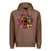Chestnut tie dye leopard sunflower Premium Hoodie - Artiststas