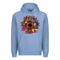 Colony Blue tie dye leopard sunflower Premium Hoodie - Artiststas