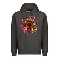 Smoke tie dye leopard sunflower Premium Hoodie - Artiststas
