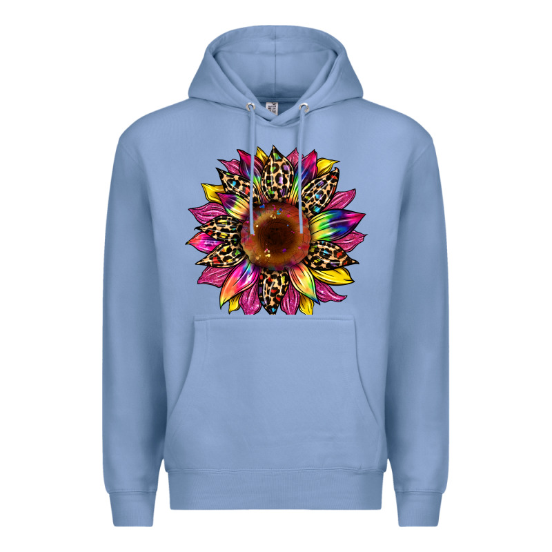 Tie Dye Leopard Sunflower Premium Hoodie by Artiststas | Teevron