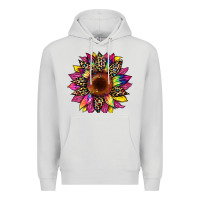 Dove Grey tie dye leopard sunflower Premium Hoodie - Artiststas