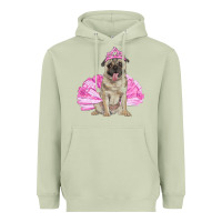 Matcha balerina pug with tutu Heavyweight Hoodie - RanaPortraitStore