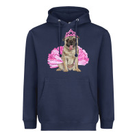 Navy balerina pug with tutu Heavyweight Hoodie - RanaPortraitStore