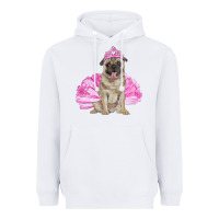 White balerina pug with tutu Heavyweight Hoodie - RanaPortraitStore