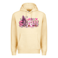 Pina Colada pink snowman and snow Premium Hoodie - AdoDesignShop