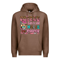 Chestnut coffee gives me nurse power Premium Hoodie - AdoDesignShop