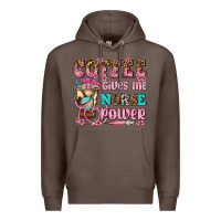 Coffee coffee gives me nurse power Premium Hoodie - AdoDesignShop