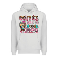 Dove Grey coffee gives me nurse power Premium Hoodie - AdoDesignShop