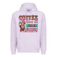 Lilac coffee gives me nurse power Premium Hoodie - AdoDesignShop