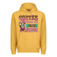 Mustard coffee gives me nurse power Premium Hoodie - AdoDesignShop