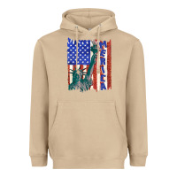 Mushroom usa flag with statue of liberty Heavyweight Hoodie - texasbilliewilder